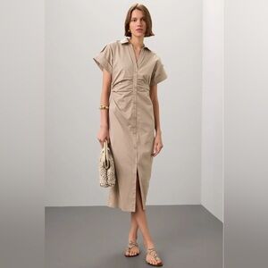 Saunders Collective Tan Shirt Dress